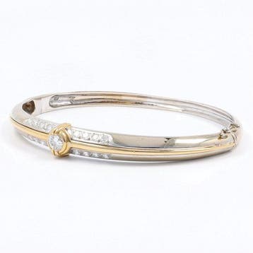 Armband - 14 karaat Geel goud, Witgoud, Chic. Diamant, Nieuw