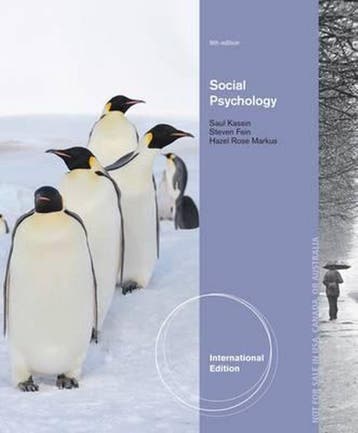 Social Psychology, International Edition 9781133957720, Verzenden, Saul M. Kassin