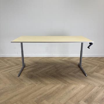 Ahrend slingerbureau 180x90 cm, ahorn - grijs