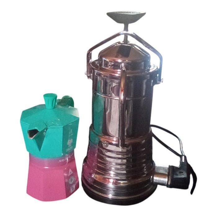 Biatelli, Supermoka - Koffiepot (2) - Aluminium, Plastic,, Antiquités & Art, Antiquités | Ustensiles de cuisine