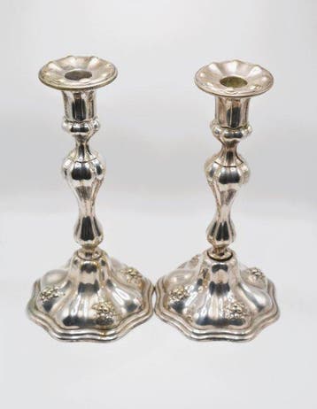 Chandelier (2) - Plaqué(e) argent - Candélabres victoriens