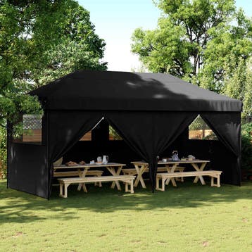 vidaXL Partytent Zwart 292 x 580 x 315 cm Oxford Stof, Verzenden, Nieuw