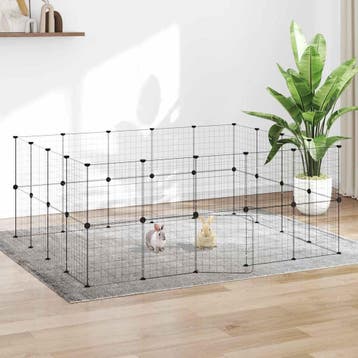 vidaXL Huisdierenkooi met deur 36 panelen 175x140x70 cm, Verzenden