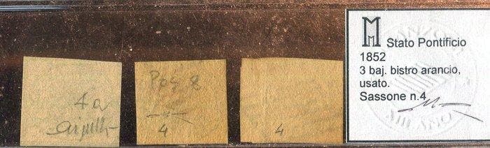 Anciens états italiens - États pontificaux 1852 - Petit, Timbres & Monnaies, Timbres | Europe | Italie