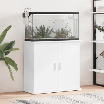 vidaXL Aquariumstandaard 81x36x73 cm bewerkt hout wit, Verzenden, Nieuw