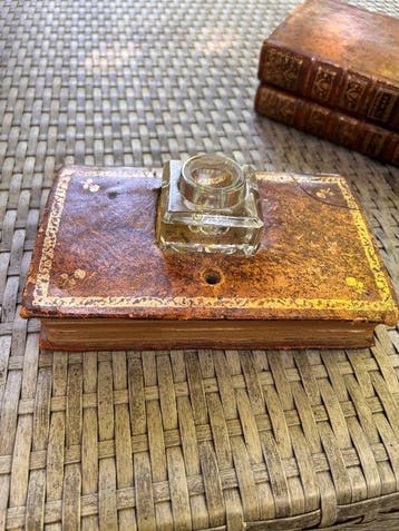 lancel - Ensemble de bureau (2) - Cuir, Verre