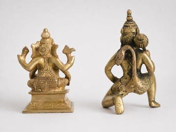 Ganesha muzikant en Hanuman - India (Zonder minimumprijs)