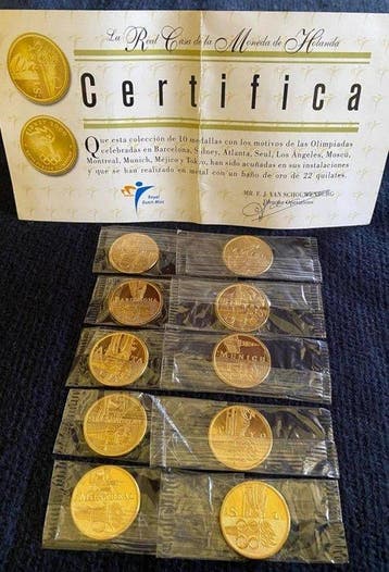 Olympische Spelen - Colección completa Monedas Oro 22k -, Nieuw
