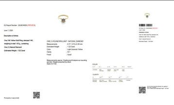 Zonder minimumprijs - Ring - 14 karaat Geel goud - 1.52ct.