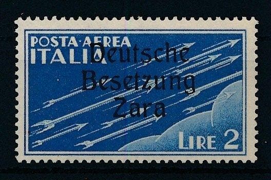 Empire allemand - Occupation de Zara 1943 - Timbre poste 2, Postzegels en Munten, Postzegels | Europa | Duitsland