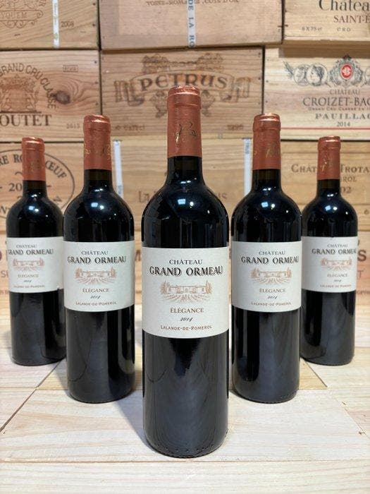 2014 Château Grand Ormeau - Lalande-de-Pomerol - 6 Fles, Verzamelen, Wijnen