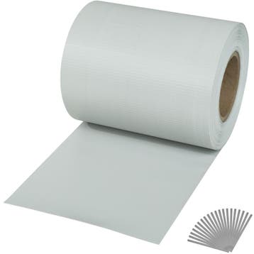 tectake PVC privacyfolie met bevestigingsclips - 35 m, licht, Verzenden, Nieuw