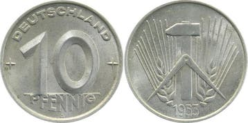 10 Pfennig Ddr 1953a, Verzenden, België