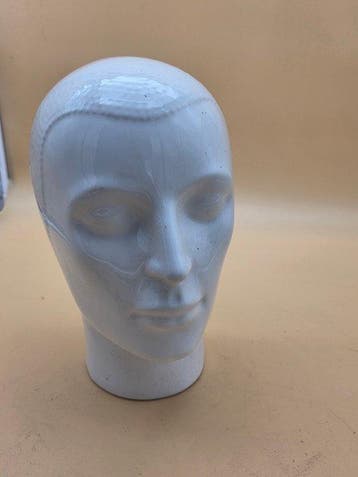 Buste, Tête de mannequin - 26 cm - Céramique - 1970, Antiquités & Art
