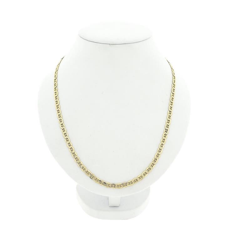 Gouden marineschakel ketting, Bijoux, Sacs & Beauté, Colliers, Enlèvement ou Envoi