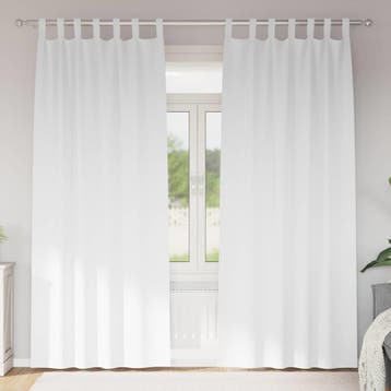 vidaXL Blackout Gordijnen met Ringen 2 st Zuiver Wit 225 x, Huis en Inrichting, Verzenden, Nieuw