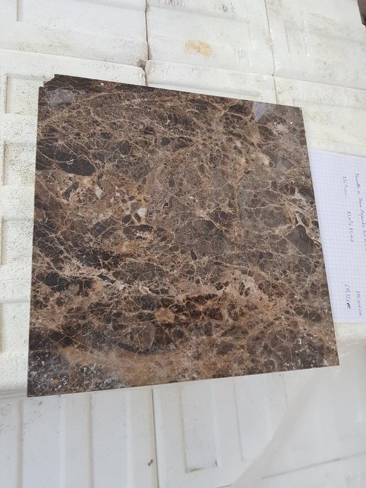 Dalles Marron Emperador 30,5x30,5x1 cm liquidation stock, Doe-het-zelf en Bouw, Tegels, Ophalen