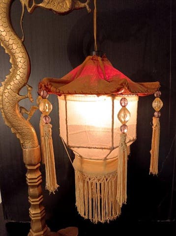 Lampione cinese, 60 cm - Tafellamp - Messing