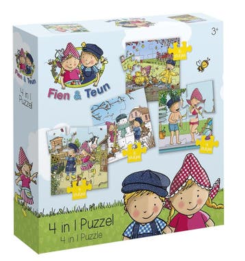 Fien & Teun 4- In 1 Puzzel, Verzenden, Nieuw