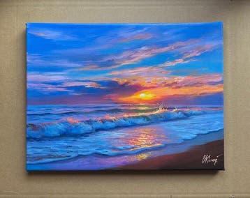 Sergey Kolodyazhniy (XX-XXI) - Sunset after storm, Antiek en Kunst