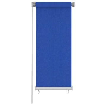 vidaXL Rolgordijn voor buiten 65(B)x140(H) cm HDPE blauw, Verzenden, Nieuw