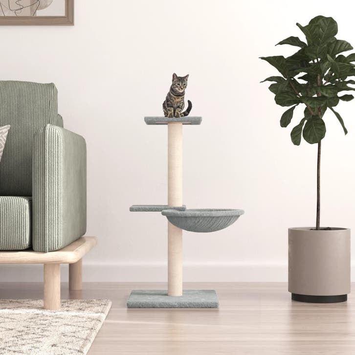 vidaXL Kattenmeubel met sisal krabpalen 72 cm lichtgrijs, Animaux & Accessoires, Accessoires pour chats, Envoi