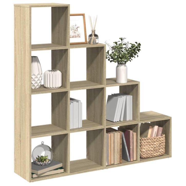 vidaXL Kamerscherm / boekenkast 131,5x29x131,5 cm hout, Maison & Meubles, Armoires | Bibliothèques, Envoi