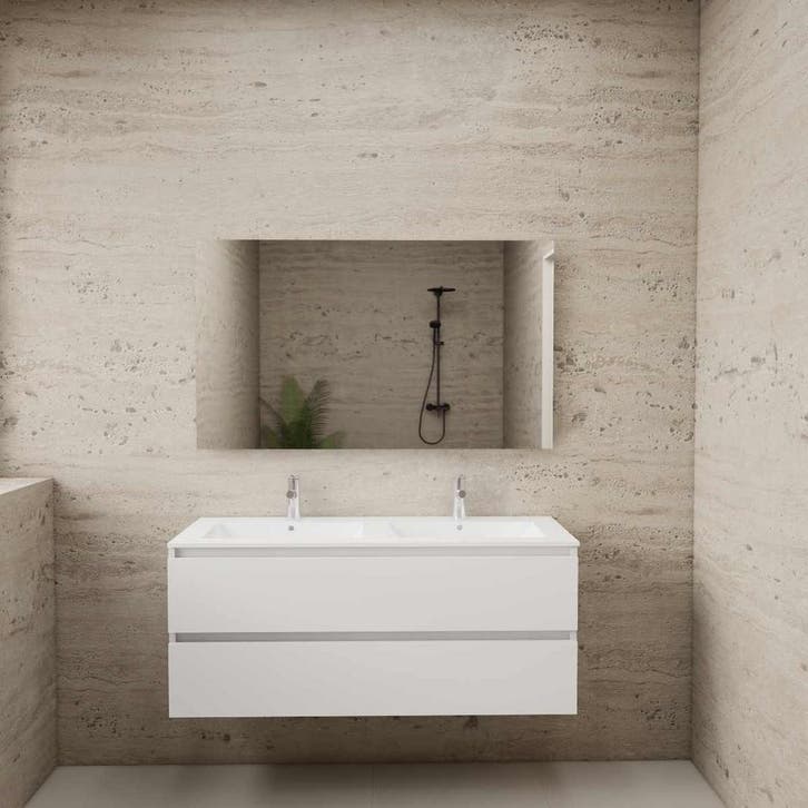 ACTIE BWS Badmeubel | Paris | Wit 120 cm | Hoogglans Wit, Doe-het-zelf en Bouw, Sanitair, Bad, Nieuw, Ophalen of Verzenden