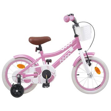 vidaXL Kinderfiets 14 Inch voor 3-5 jaar oud Licht Roze, Verzenden
