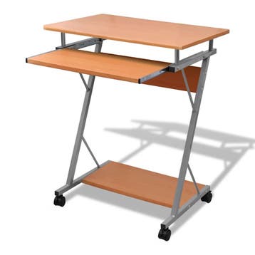 vidaXL Studenten computerbureau 60 x 40 x 74 cm (bruin), Huis en Inrichting, Verzenden, Nieuw