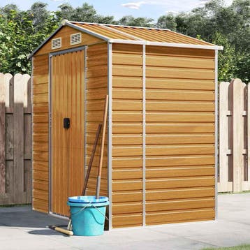 vidaXL Tuinschuur 191x130x198 cm gegalvaniseerd staal, Verzenden, Nieuw