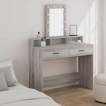 vidaXL Kaptafel Grijs 100 x 41 x 140 cm Bewerkt hout, Verzenden, Nieuw