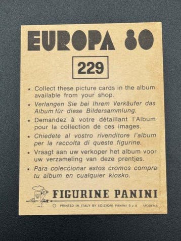 1980 Panini #229 Europa 80 - Badge: Austria - 1 Sticker -, Nieuw