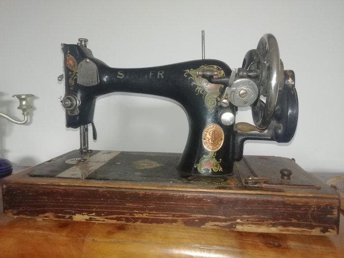 Singer 128K (1918) Machine à coudre - En alliage, Fer, Bois,, Antiquités & Art, Art | Objets design