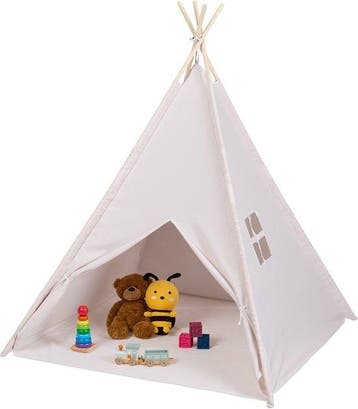 speeltent wigwam - met bodem - 158x125x125 cm - binnen -, Verzenden
