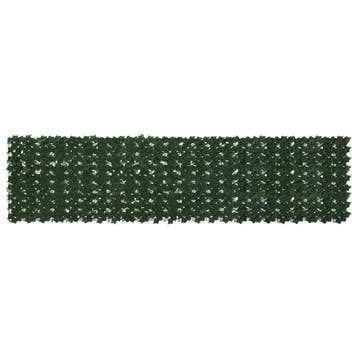 vidaXL Balkonscherm met bladeren Donkergroen 300 x 75 cm, Verzenden