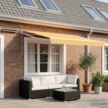 vidaXL Elektrisch Uitschuifbare Zonneluifel Zand 2,5 x 2 m, Verzenden