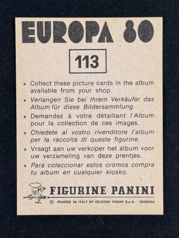 1980 Panini #113 Europa 80 - Badge: England - 1 Sticker -, Nieuw