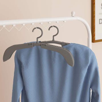 vidaXL Kledinghanger uittrekbaar 10 st grijs, Huis en Inrichting, Verzenden, Nieuw