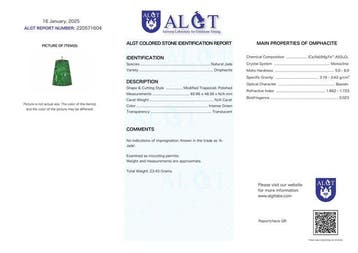 ALGT-gecertificeerd - Enorme onbehandelde jadehanger (Type