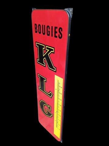 Thermomètre émaillée - Bougies KLG - Plaque émaillée - Émail