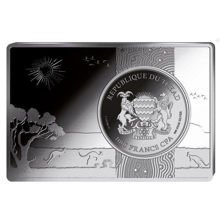 Tsjaad. 1000 Francs 1 oz 1000 CFA Chad Kangaroo Silver, Postzegels en Munten, Edelmetalen en Baren