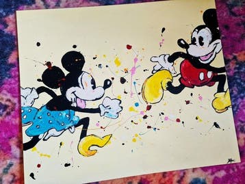PatriciaSilvArt - MICKEY AND MINNIE original acrylic