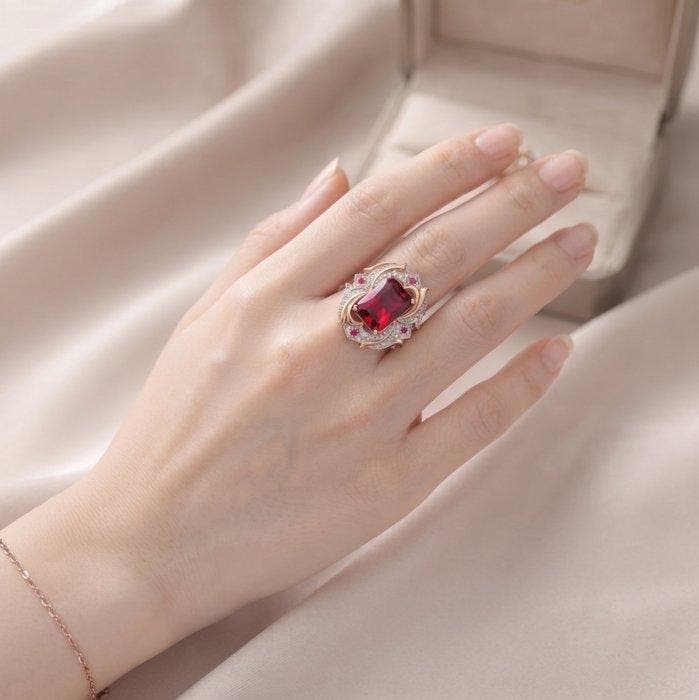 Sans prix de réserve - Bague - 9 carats Argent, Or rose, Bijoux, Sacs & Beauté, Bagues