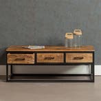 Salontafel Mangohout Owen 120 cm, Verzenden, Nieuw, Industriële meubels, Overige vormen