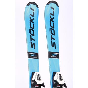 120 kinder skis STOCKLI WRT WORLDCUP RACE TEAM, blue, grip, Verzenden, Gebruikt