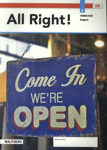 vmbo-kgt 1 / All Right! / Studentss book 9789402064360 Vos, Verzenden, Vos
