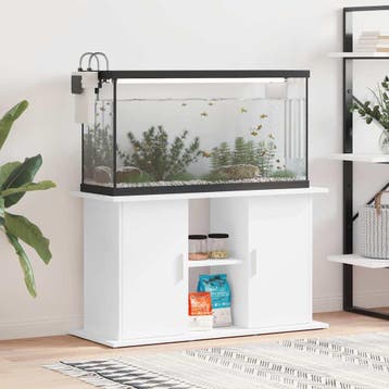 vidaXL Aquariumstandaard 101x41x58 cm bewerkt hout wit, Verzenden, Nieuw