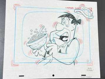 Hanna-Barbera - Originele animatietekening van Fred, Cd's en Dvd's, Nieuw in verpakking