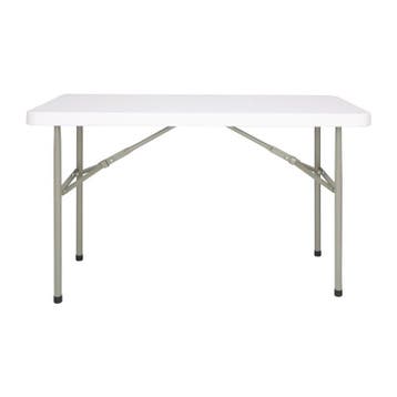 Inklapbare Buffettafel | Kunststof/Staal | Wit Blad | Grijs, Verzenden, Nieuw in verpakking
